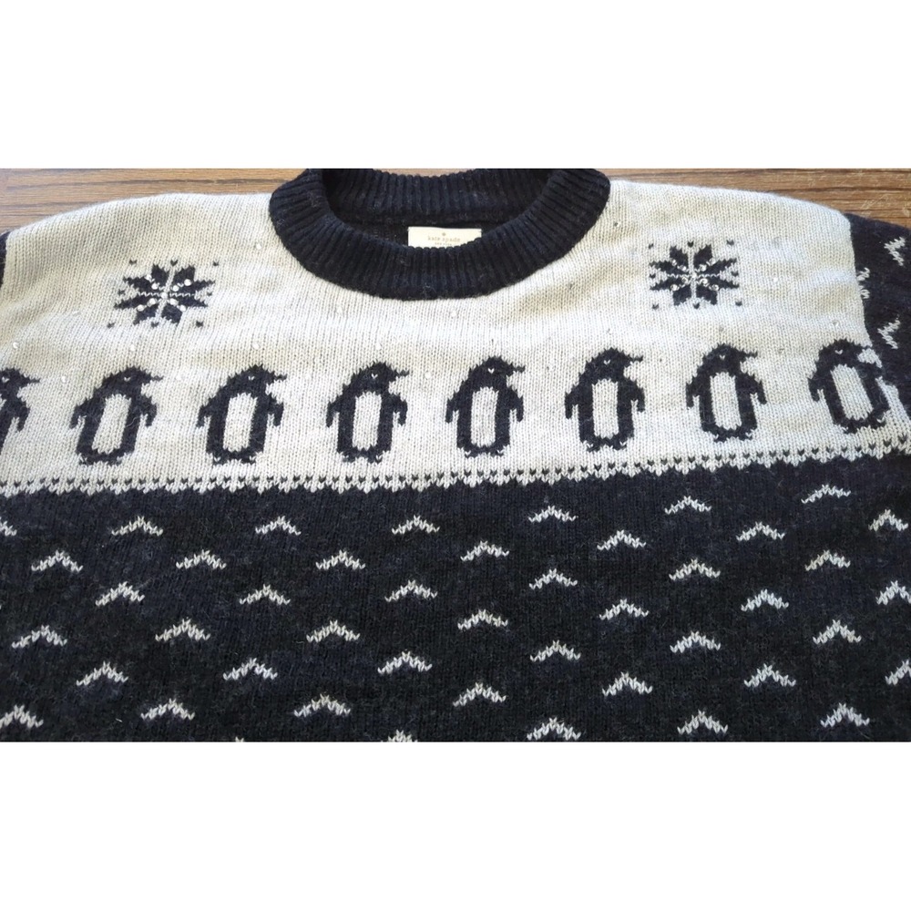Kate Spade Black and White Penguin Sweater - Picture 6 of 10
